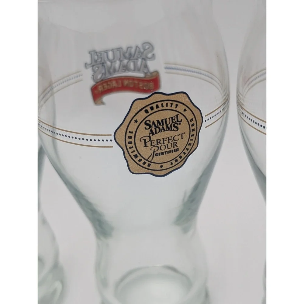 (5) Samuel Adams Boston Lager Perfect Beer Drinking Glass 7